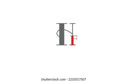Alphabet letters Initial Monogram Logo HF, FH, H und F