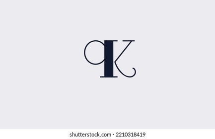 Alphabet letters Initials Monogram logo QK, KQ, Q and K
