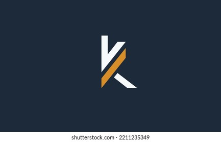 Letras alfabéticas Iniciales Monograma KK, K y K
