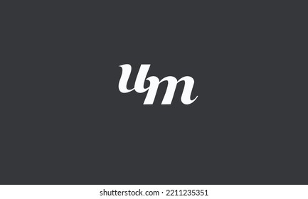 Alphabet letters Initials Monogram logo UM, MU, U and M