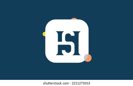Letras alfabéticas Iniciales Logotipo de monograma HS, SH, H y S