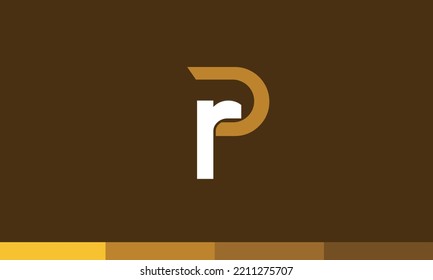 Alphabet letters Initials Monogram logo RP, PR, R and P