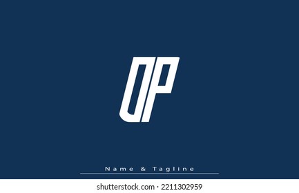 Alphabet letters Initials Monogram logo OP , PO