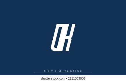 Alphabet letters Initial Monogram Logo OK, KO