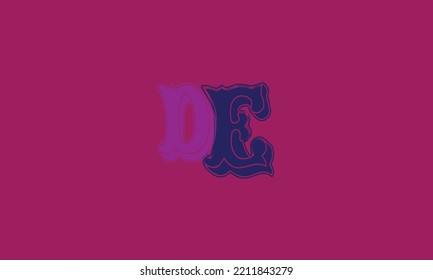 Alphabet letters Initials Monogram logo d e . e d d and e
