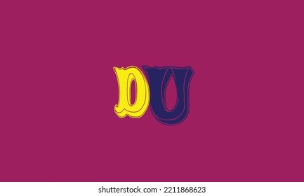 Alphabet letters Initials Monogram logo d u .u d d and u.