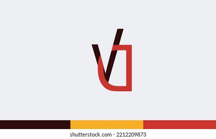 Alphabet letters Initials Monogram logo VD, DV, V and D