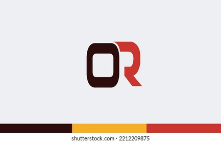 Letras alfabéticas Iniciales Logotipo de monograma OR, RO, O y R