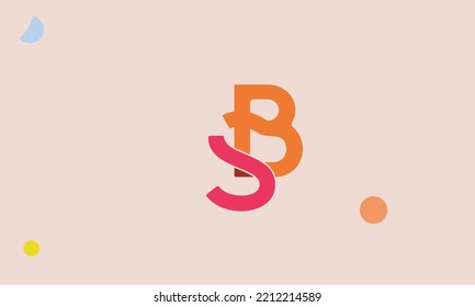 Alphabet letters Initials Monogram logo BS, SB, B and S