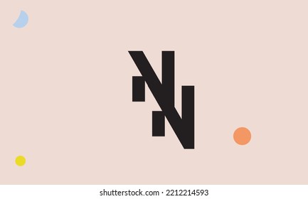 Alphabet letters Initials Monogram logo NN, N and N