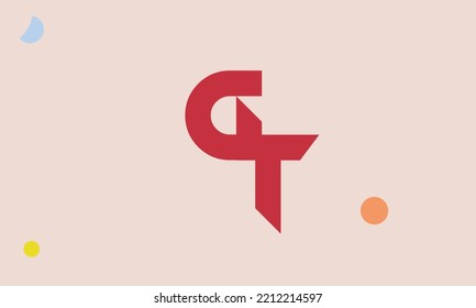 Alphabet letters Initials Monogram logo GT, TG, G and T