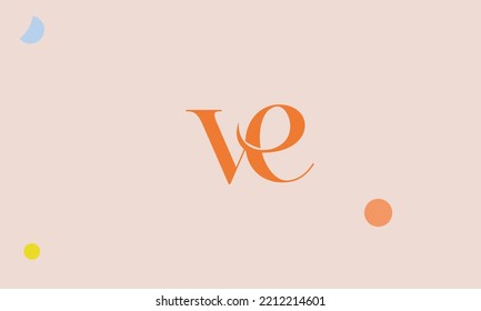 Alphabet letters Initials Monogram logo VE, EV, V and E