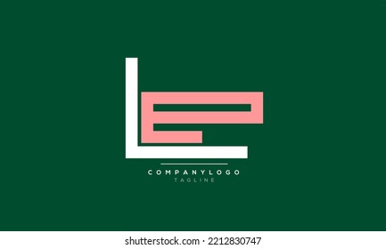 Alphabet letters Initials Monogram logo LE, LE INITIAL, LE letter