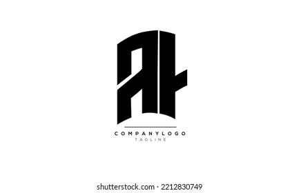 Alphabet letters Initials Monogram logo AT, AT INITIAL, AT letter