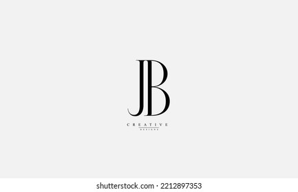 Alphabet letters Initials Monogram logo JB BJ J B