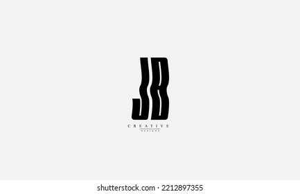 Alphabet letters Initial Monogram Logo JB BJ J B