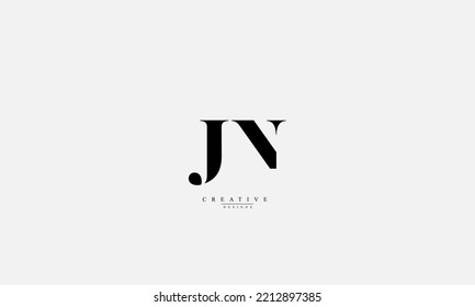 Alphabet letters Initials Monogram logo JN NJ J N