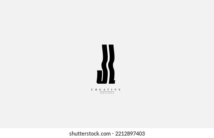 Alphabet letters Initials Monogram logo JL J L
