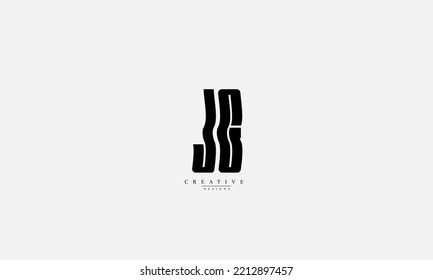 Alphabet letters Initials Monogram logo JG GJ J G