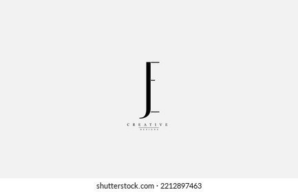 Alphabet letters Initials Monogram logo JE EJ J E