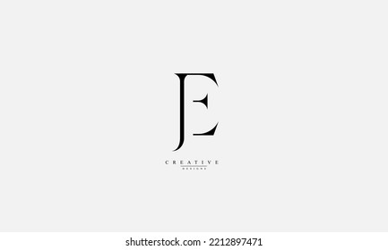 Alphabet letters Initials Monogram logo JE EJ J E