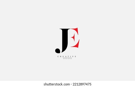 Alphabet letters Initials Monogram logo JE EJ J E