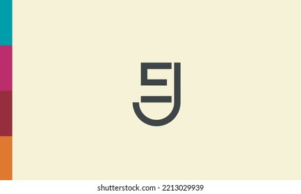 Alphabet letters Initials Monogram logo EJ, JE, E and J