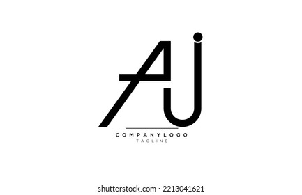 Alphabet letters Initials Monogram logo AJ, AJ INITIAJ, AJ letter