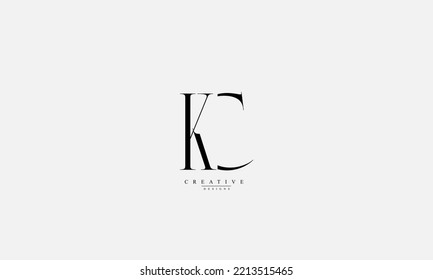 Alphabet letters Initial Monogram Logo KC CK K C