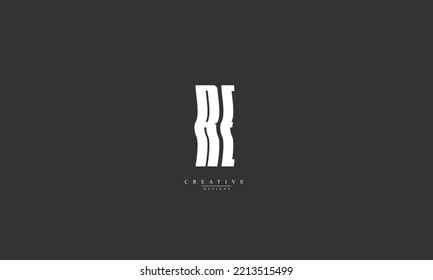 Alphabet letters Initials Monogram logo RE ER R E