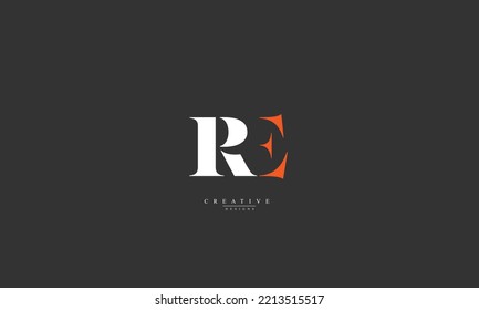 Alphabet letters Initials Monogram logo RE ER R E