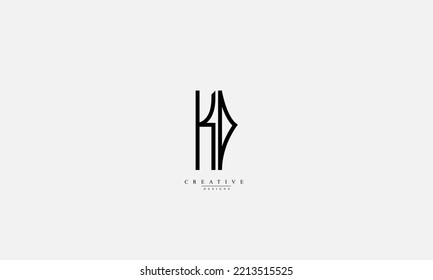 Alphabet letters Initials Monogram logo KD DK K D