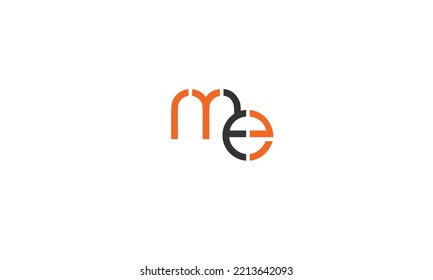 Alphabet letters Initials monogram logo ME, EM, M and E