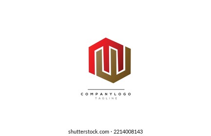 Letras alfabéticas Iniciales Logo Monograma WM, WM INITIAL, carta WM