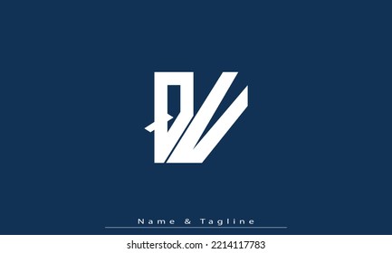 Alphabet letters Initial Monogram Logo QV, VQ