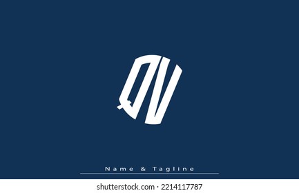 Alphabet letters Initials Monogram logo QV , VQ