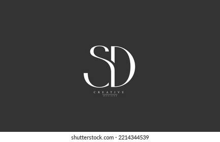 Alphabet letters Initials Monogram logo SD DS S D