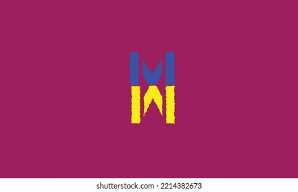 Alphabet letters Initials Monogram logo W M .M W W AND M