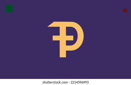Letras alfabéticas Iniciales logotipo de monograma FP, PF, F y P
