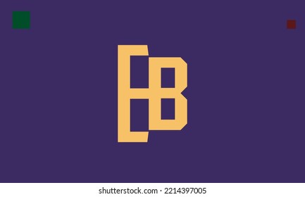 Alphabet letters Initials Monogram logo EB, BE, E and B