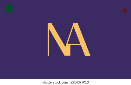 Alphabet letters Initials Monogram logo NA, AN, N and A