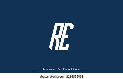 Alphabet letters Initials Monogram logo RE , ER
