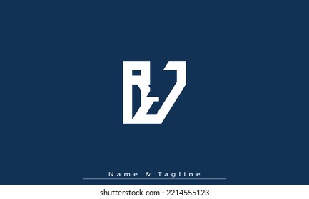 Alphabet letters Initials Monogram logo RJ , JR
