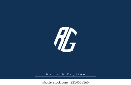Alphabet letters Initial Monogram Logo RG, GR