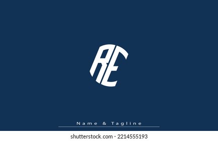 Alphabet letters Initials Monogram logo RE , ER
