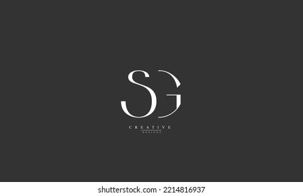 Alphabet letters Initials Monogram logo SG GS S G
