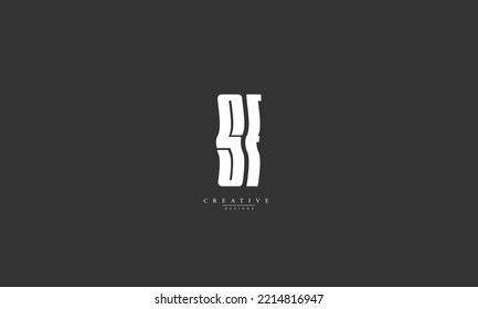 Letras alfabéticas Iniciales Monograma SF FS S F 