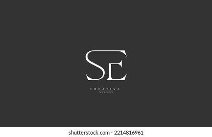 Alphabet letters Initials Monogram logo SE ES S E