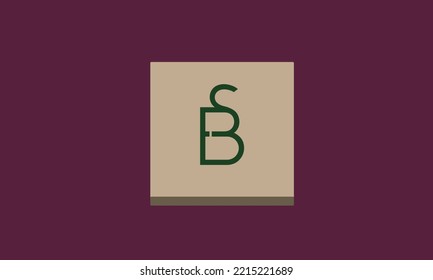 Alphabet letters Initials Monogram logo BS, SB, B and S