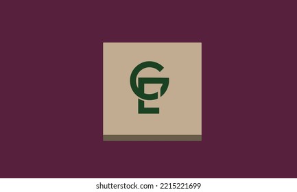 Letras alfabéticas Iniciales Logotipo de monograma GE, EG, G y E